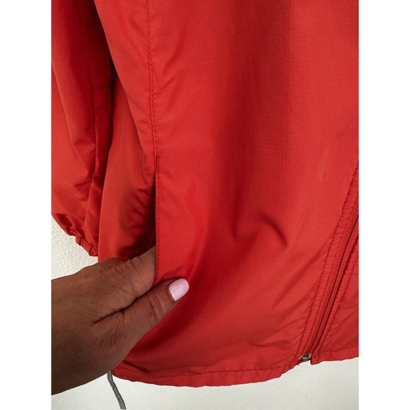 Eddie Bauer Women’s Windbreaker Jacket Hooded Vented Orange  Medium M Sp… - Picture 4 of 9